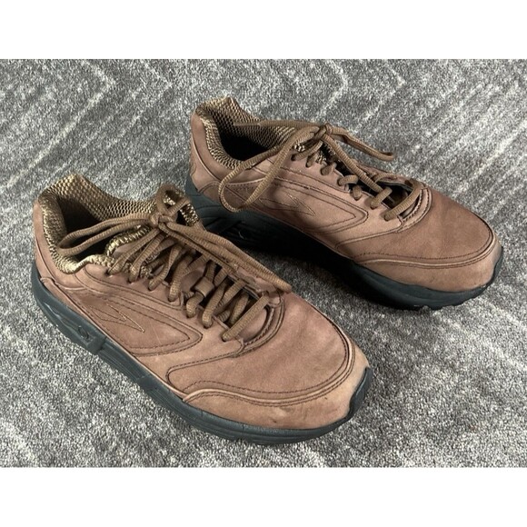 Brooks Addiction Walker Brown Leather Walking Shoe 2E (Extra Wide) Size 7 main image 9